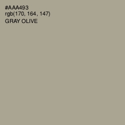 #AAA493 - Gray Olive Color Image